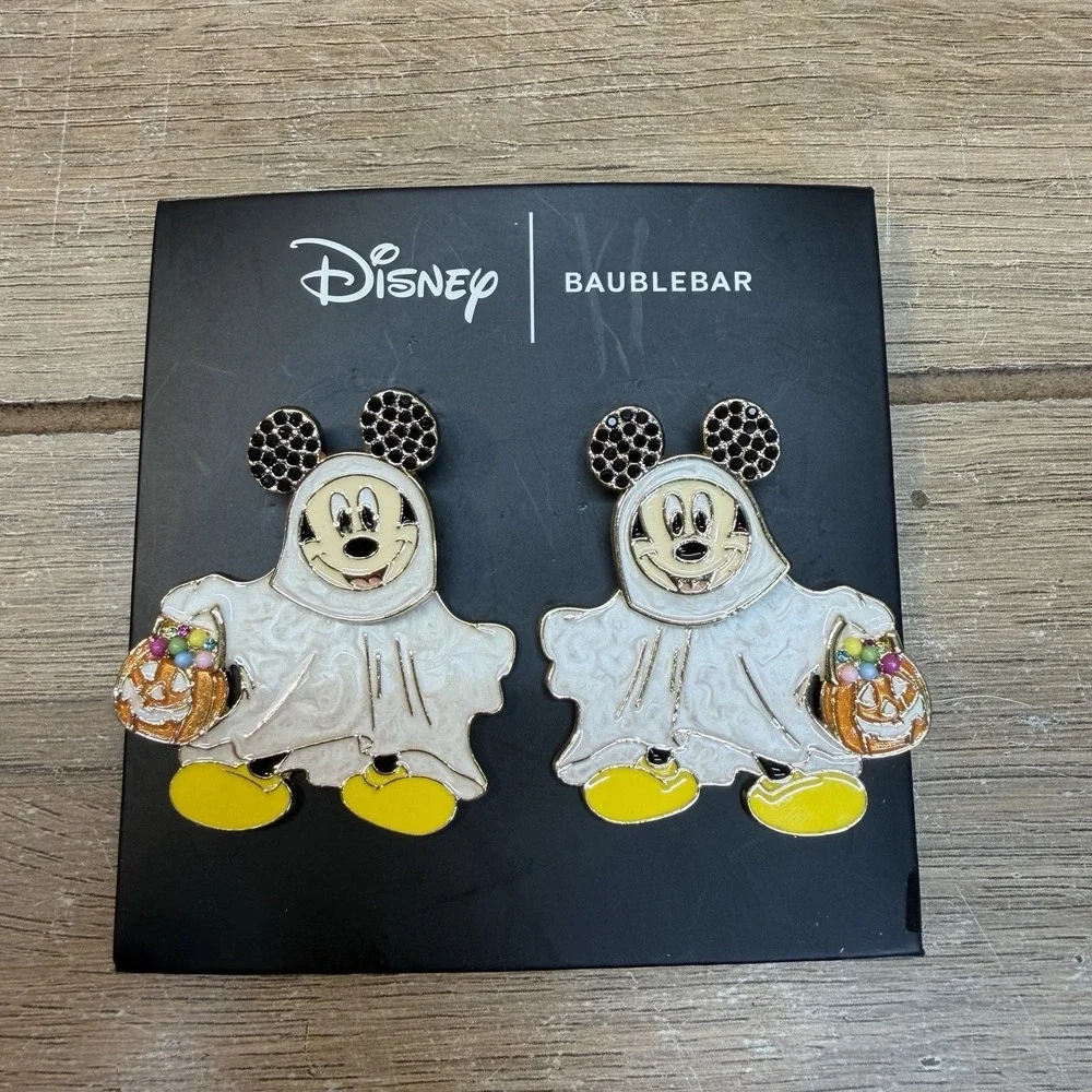 BaubleBar Disney MICKEY MOUSE Halloween Earrings Ghost Costume Trick Or Treat